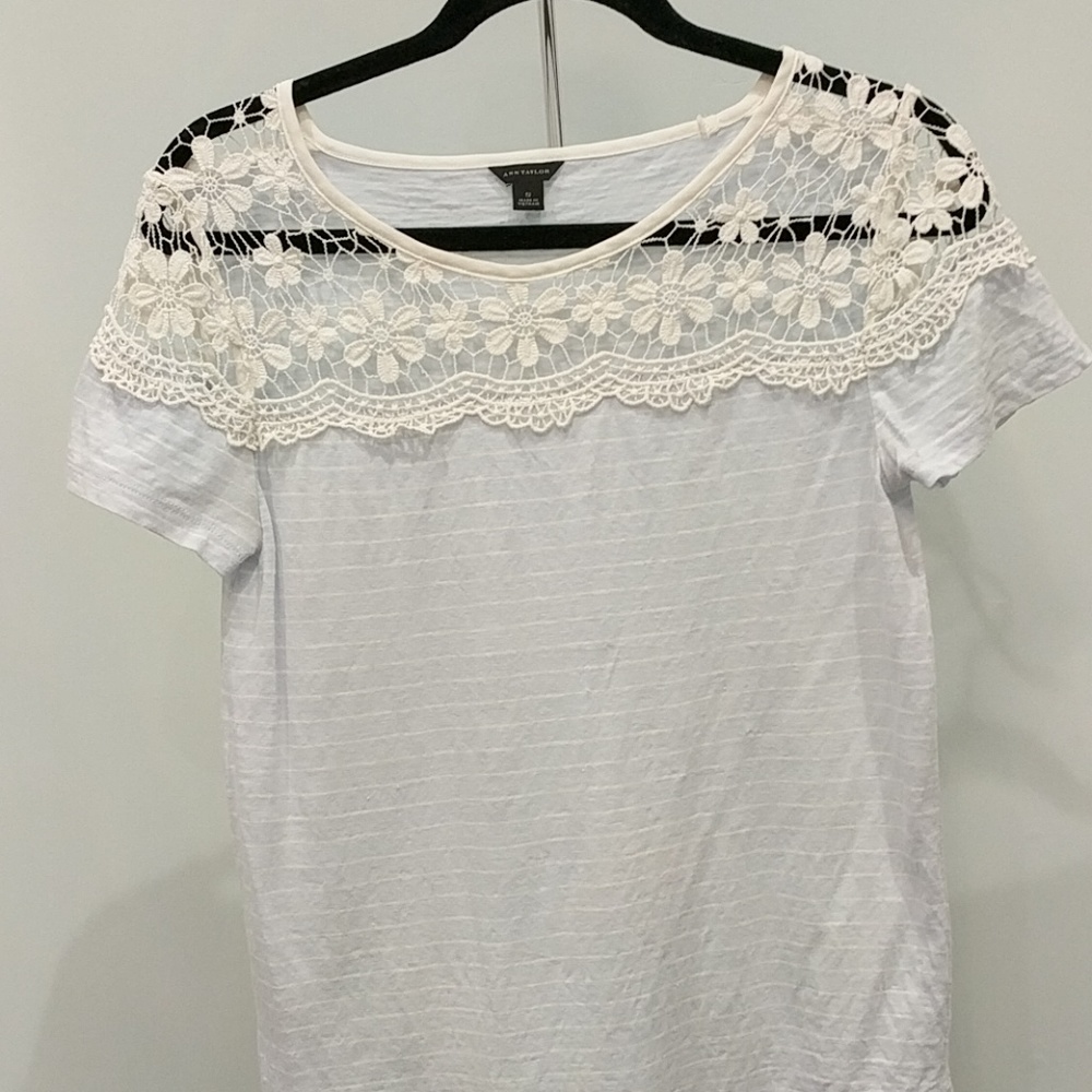 Ann Taylor Lace Tee